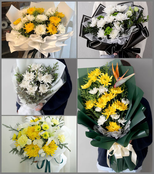山东青岛平度市东阁街道河东付家村白事花束代送